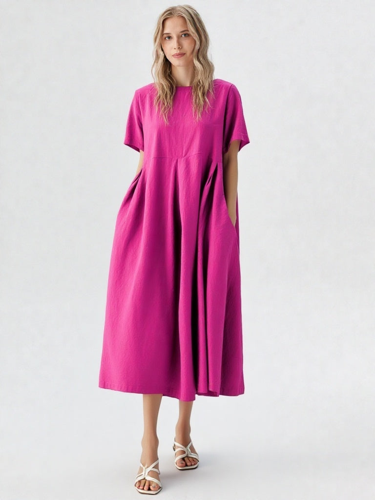 Vivid Hibiscus Dress