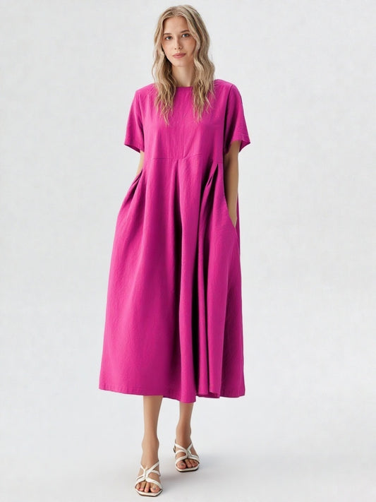 Vivid Hibiscus Dress