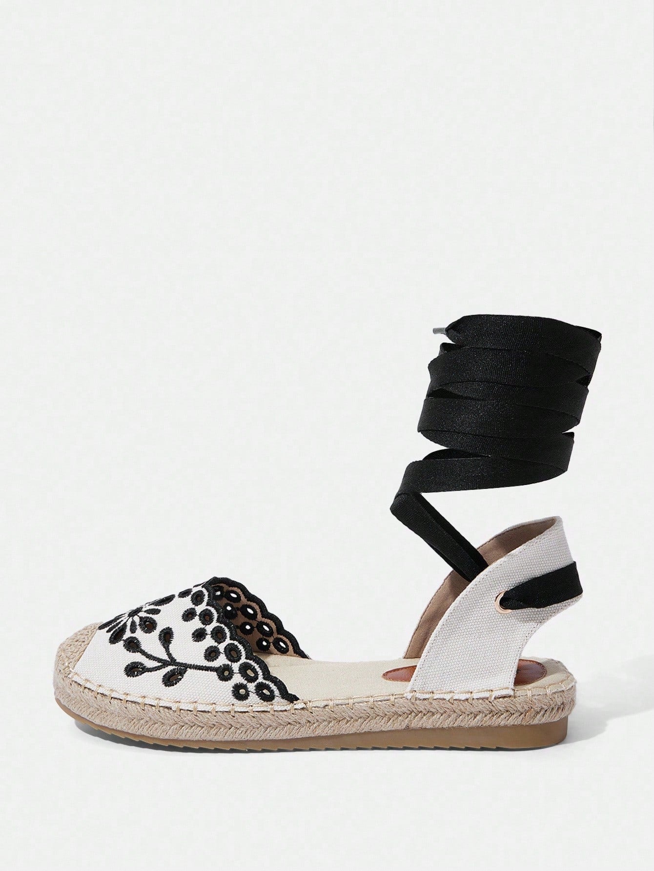 Teresa | Beige Black Ditsy Floral Tip