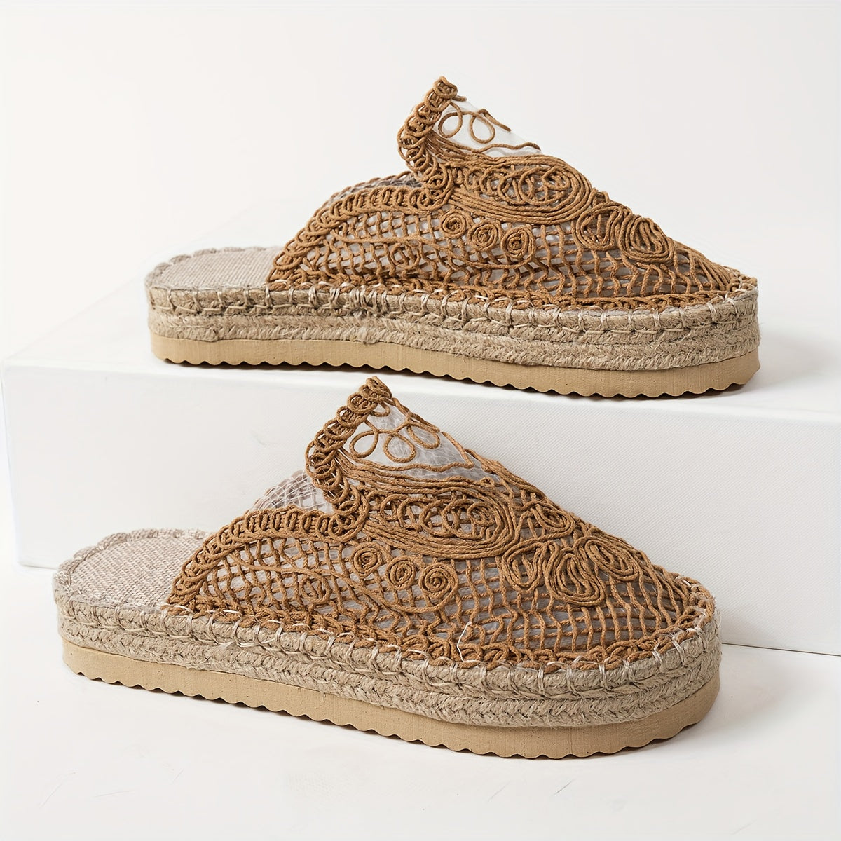 Sahara Lace Weave Mules