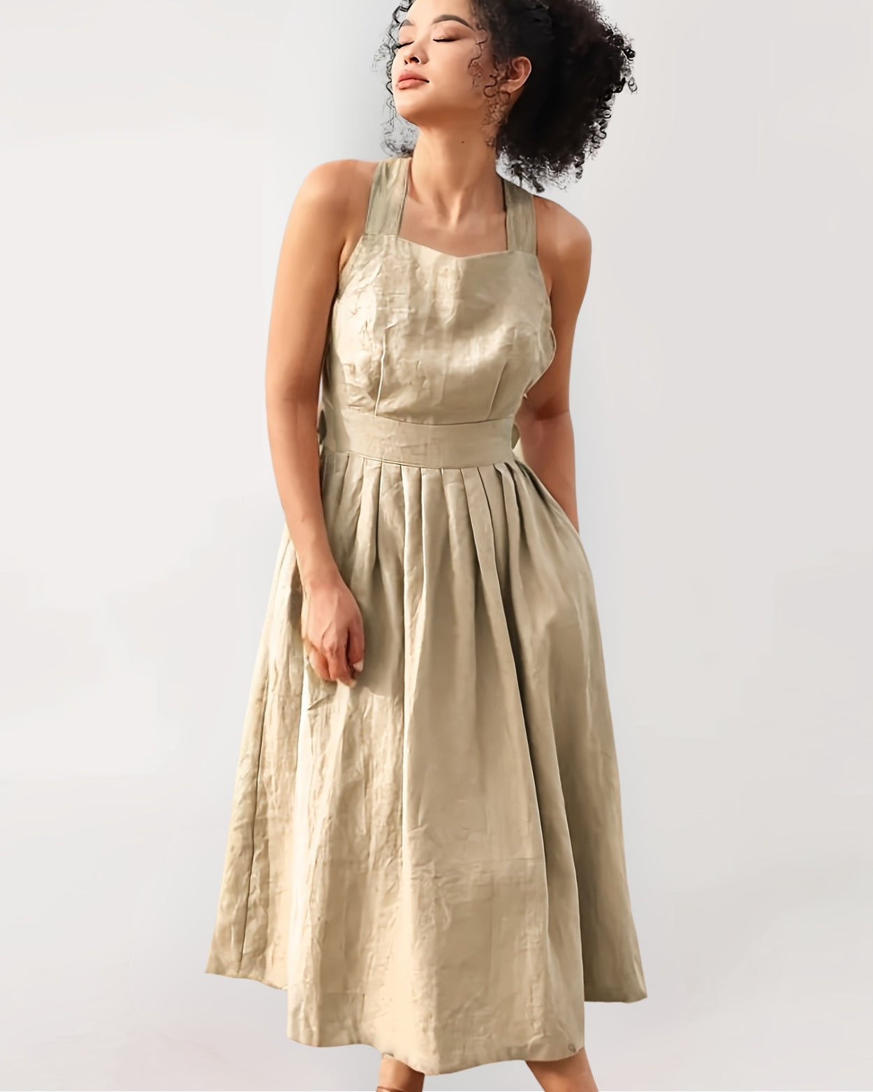 Neutral Muse Midi Dress